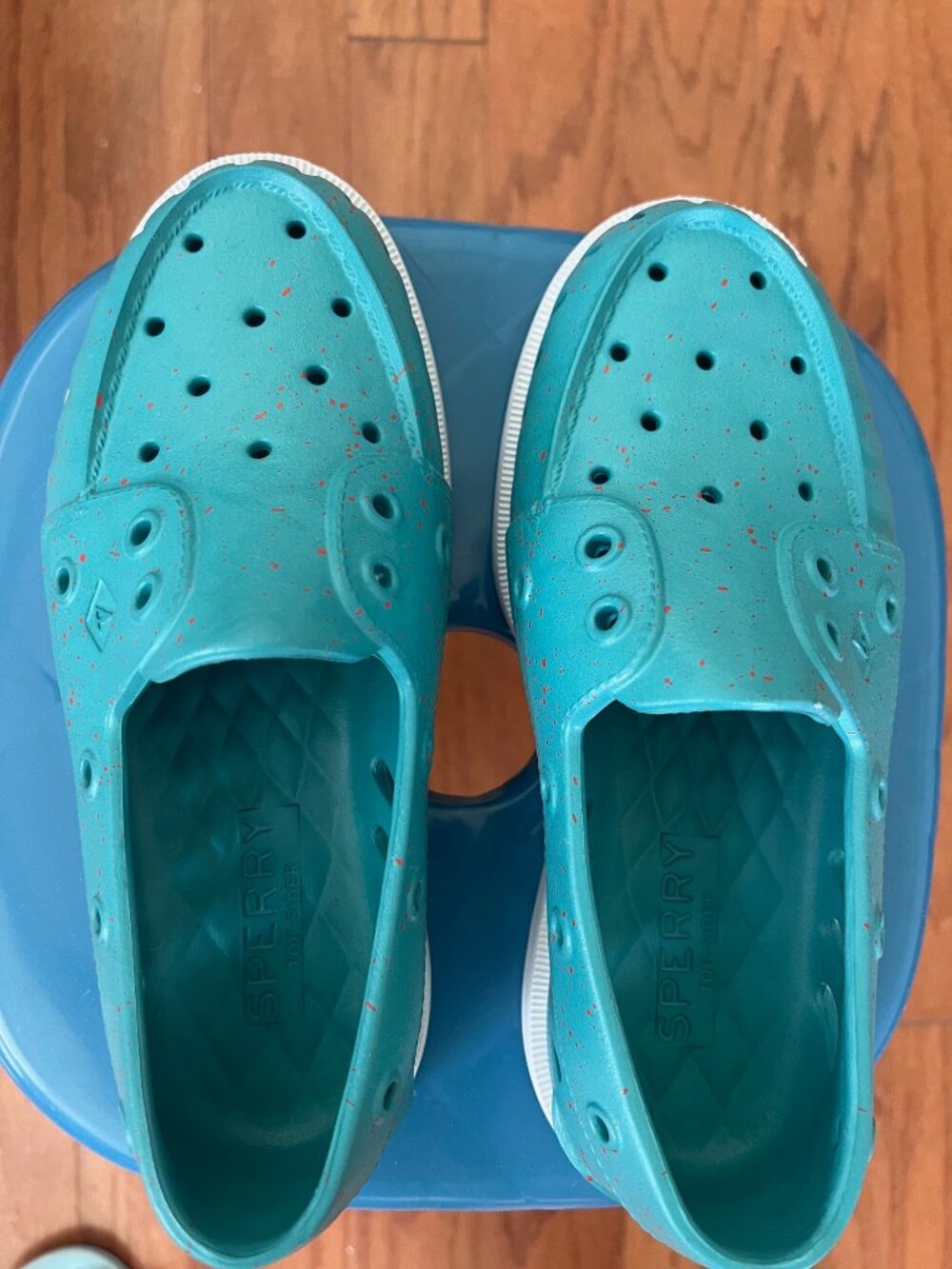 Sperry Non marking boat shoes speck blue women size 5